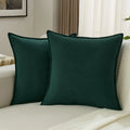 Chenille Throw Pillow Covers Set of 2 22x22 Inch