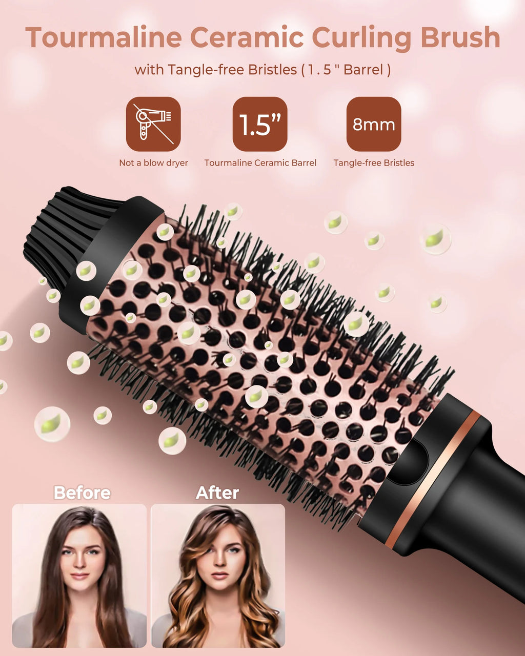 Thermal Hot Hair Curling Brush Iron