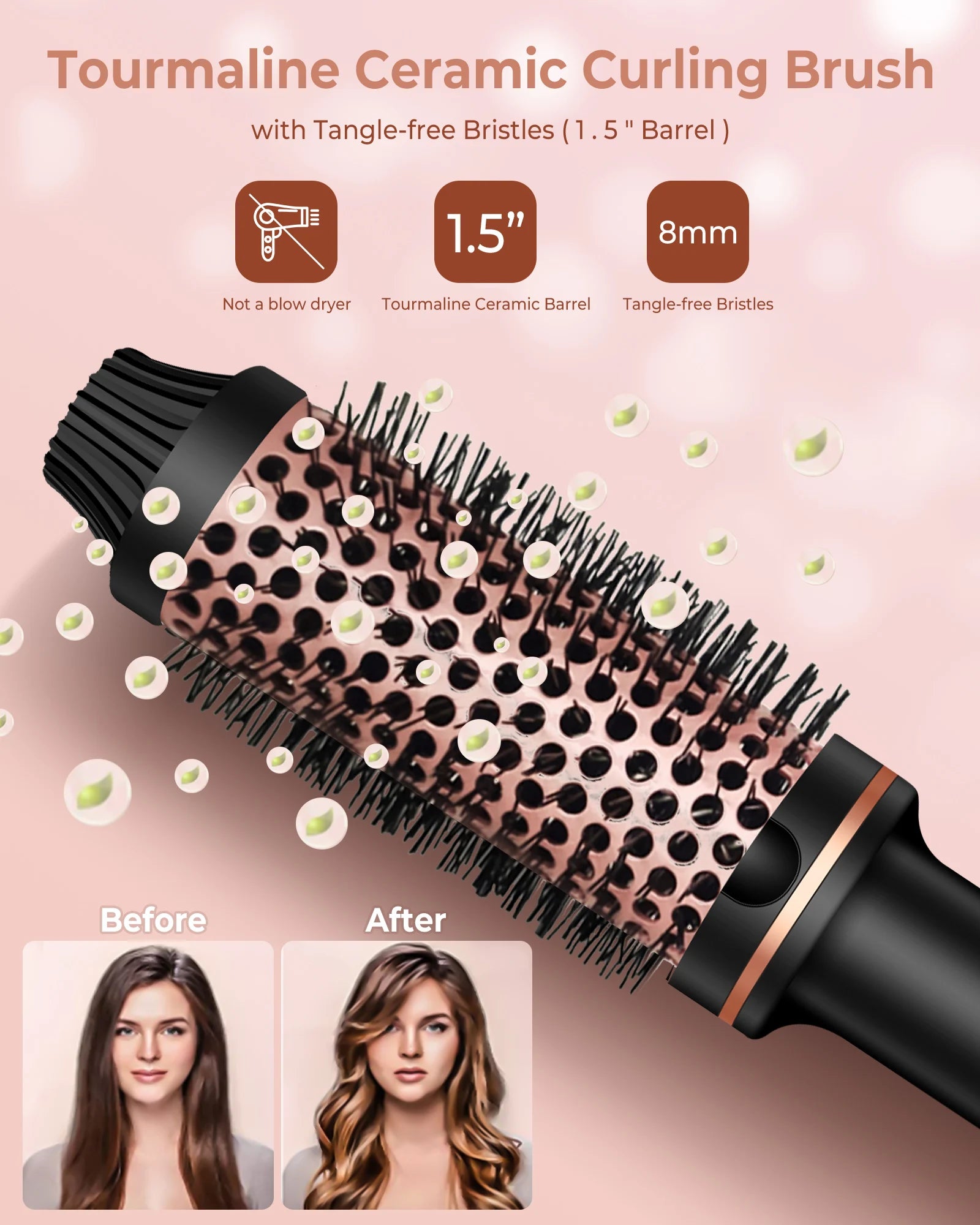 Thermal Hot Hair Curling Brush Iron