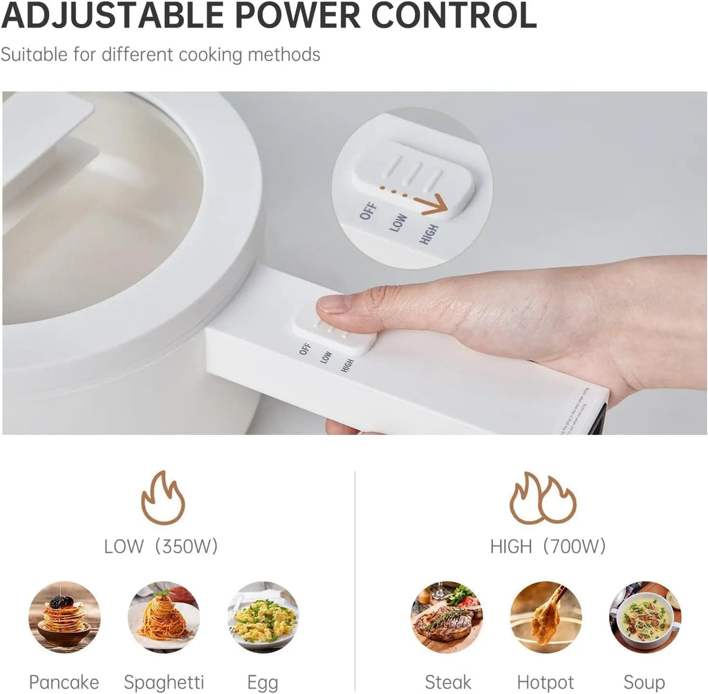 Mini Electric Hot Pot Ceramic Glaze Non-stick