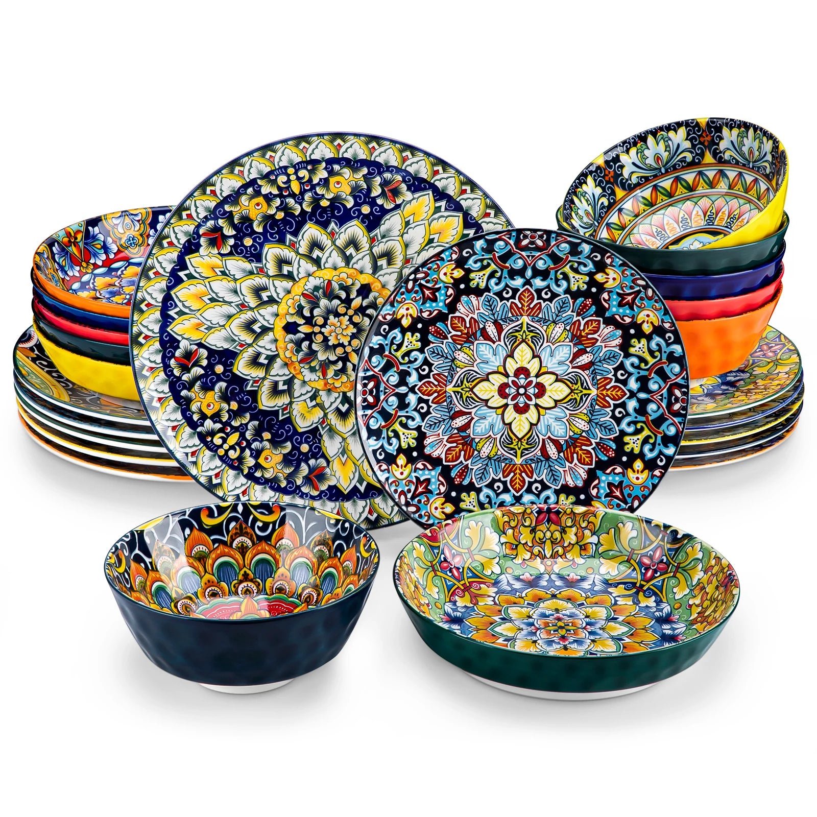 Bohemian Style Ceramic Dinnerware Set
