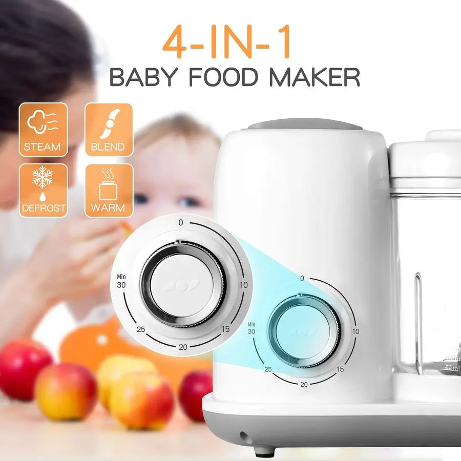 Food Maker - 4 in 1 Processor, Steamer,, Blender, Puree