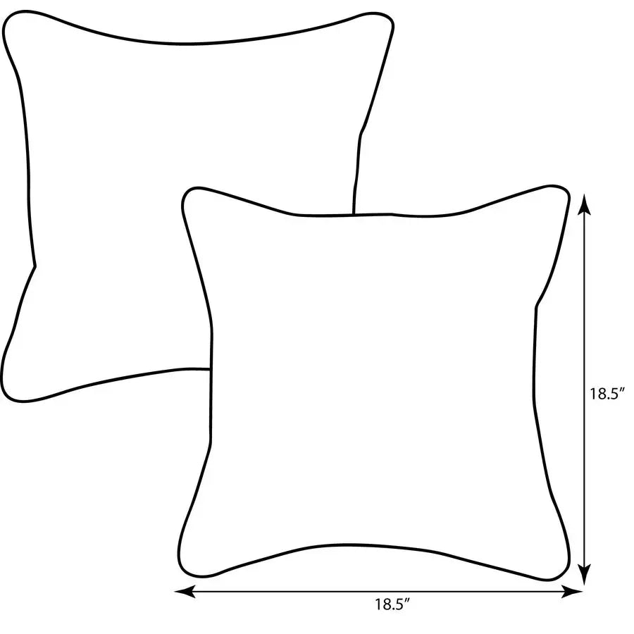 Blue Omnia Lagoon Throw Pillows 18.5 x 18.5 -2 Pack