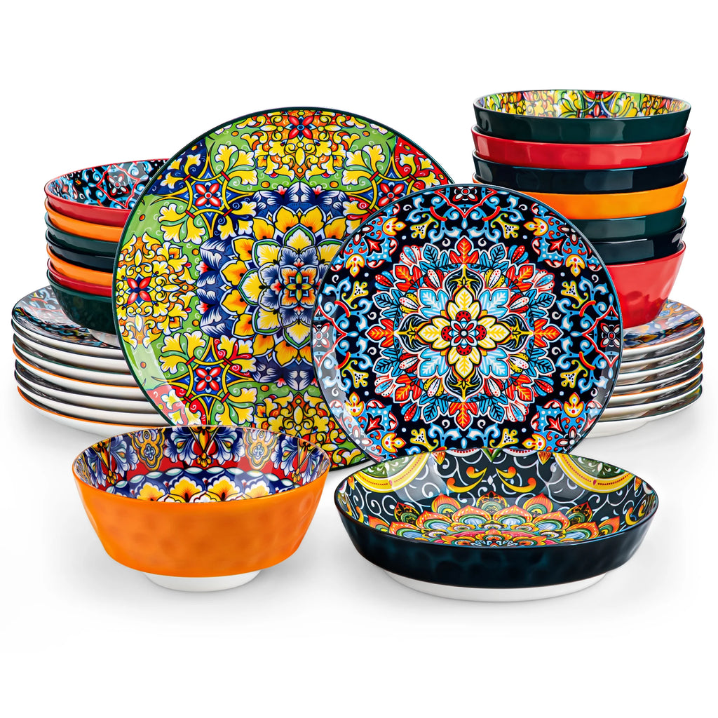 Bohemian Style Ceramic Dinnerware Set
