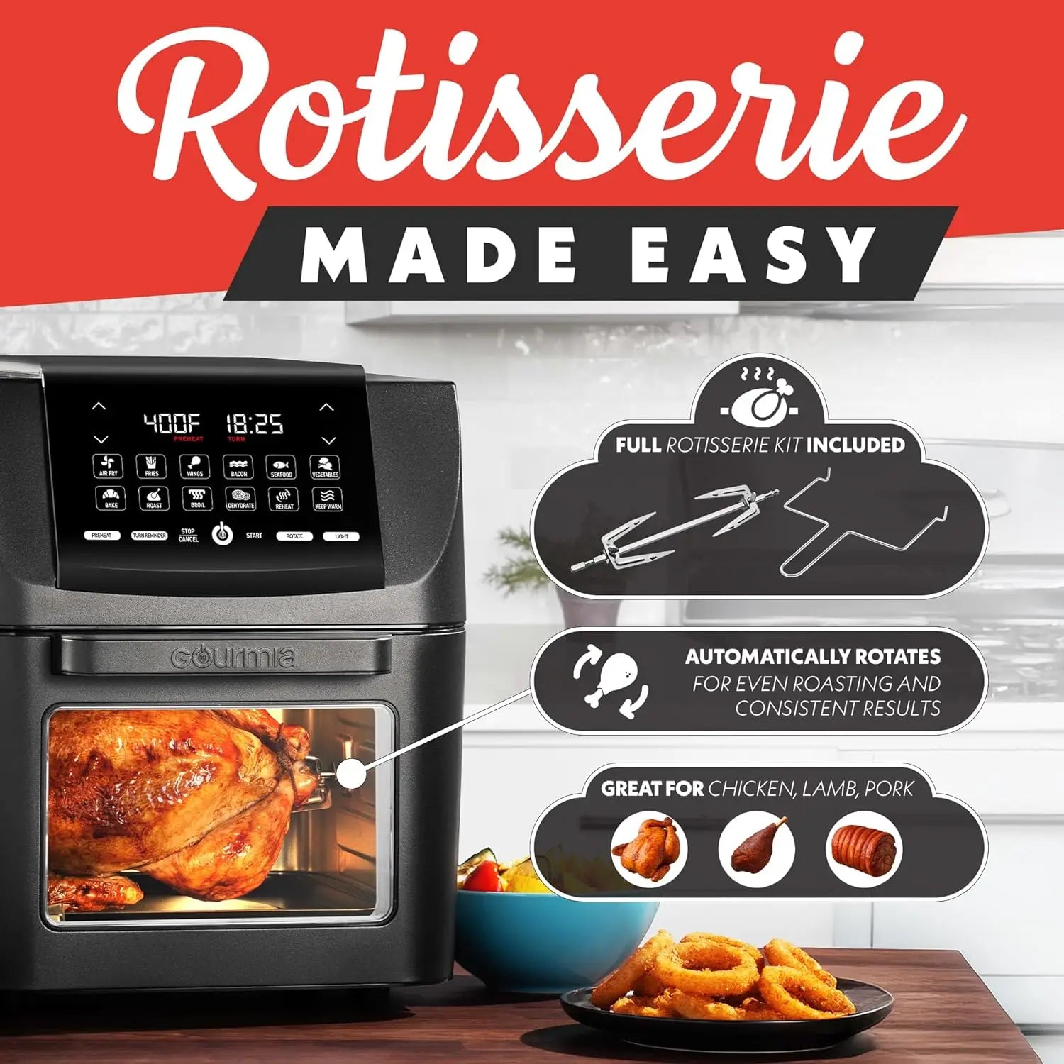 Air Fryer Oven with Rotisserie