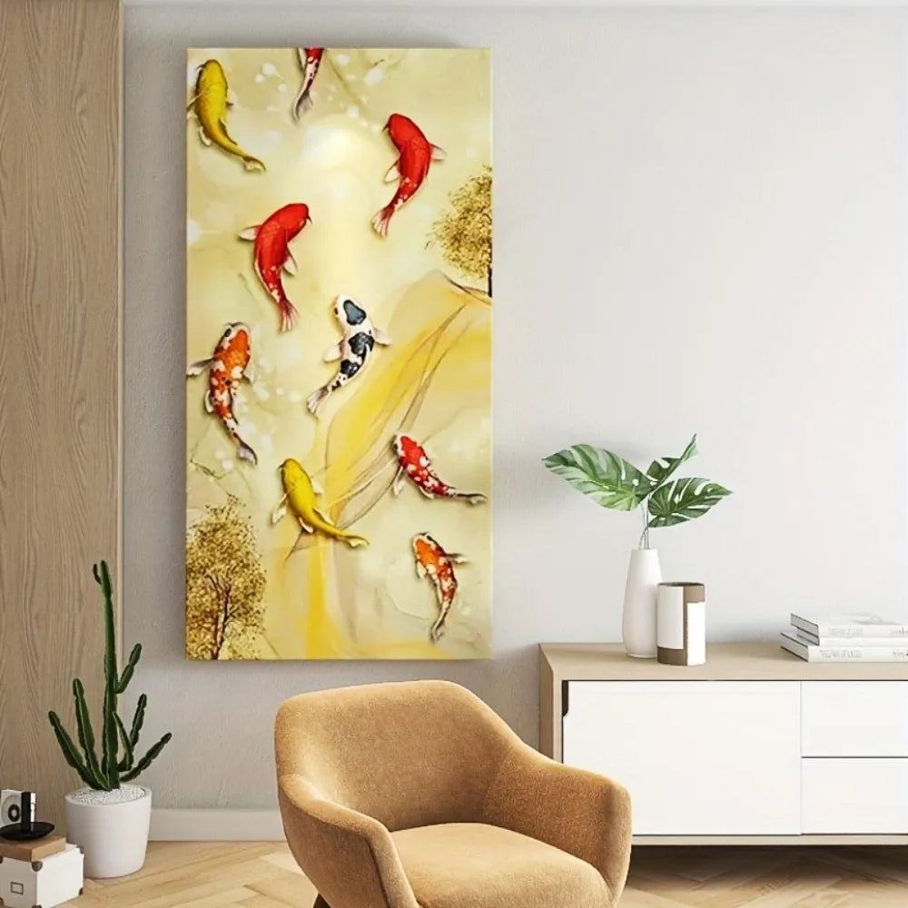 Vibrant Koi Fish Canvas Wall Art