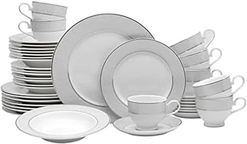 Contemporary Porcelain Dinnerware Set for 8