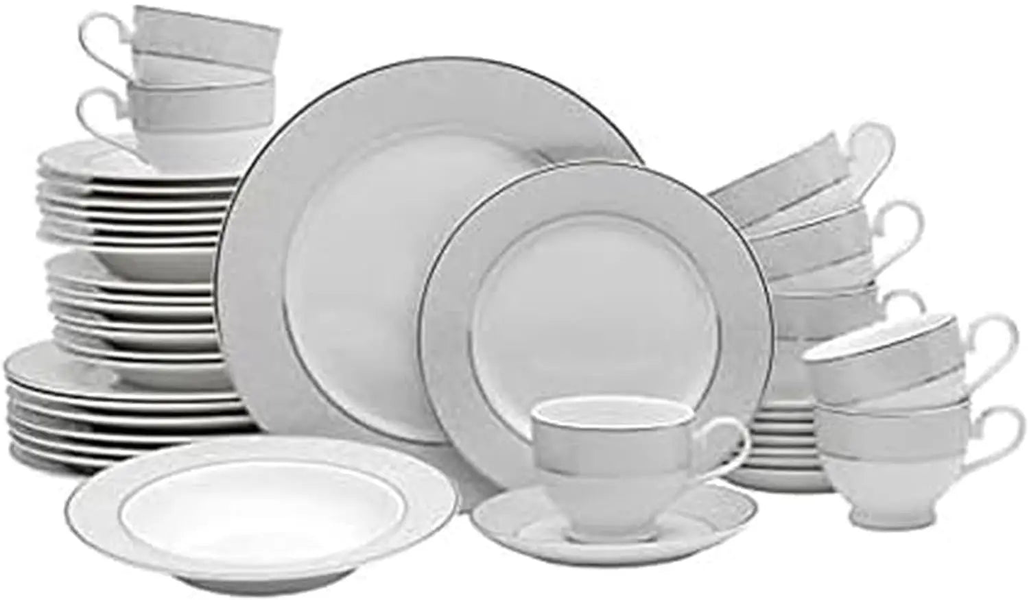 Contemporary Porcelain Dinnerware Set for 8