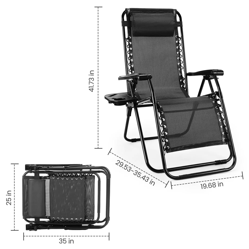 Zero Gravity Portable Recliners -Set of 2