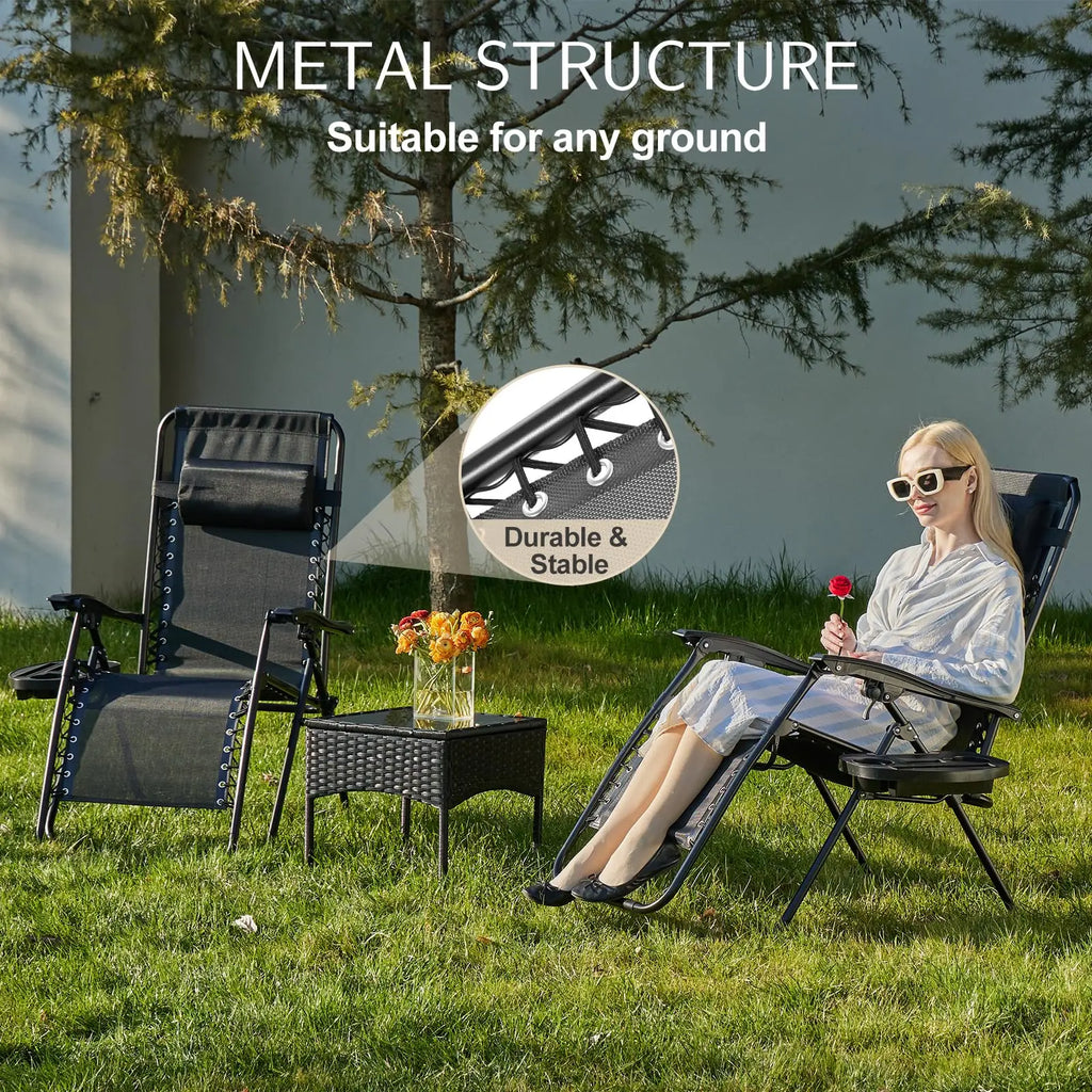 Zero Gravity Portable Recliners -Set of 2