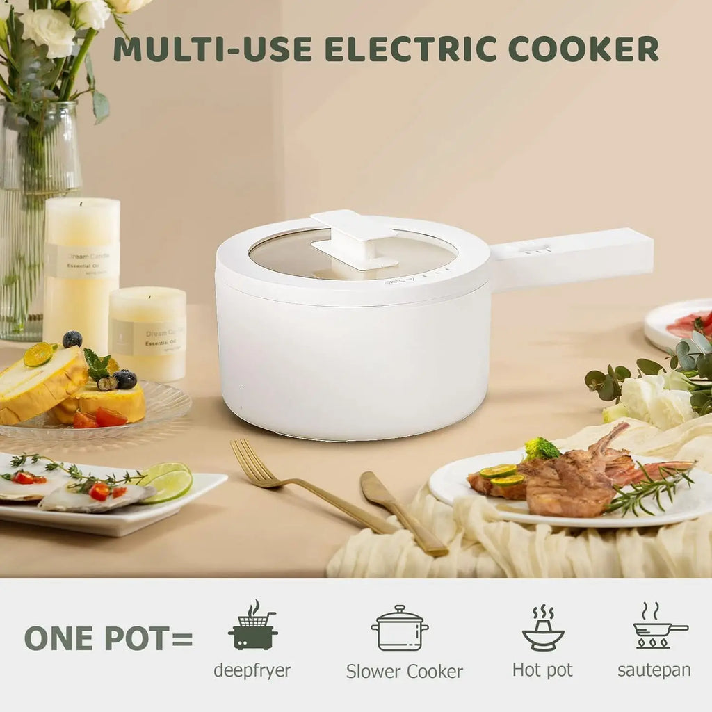 Mini Electric Hot Pot Ceramic Glaze Non-stick
