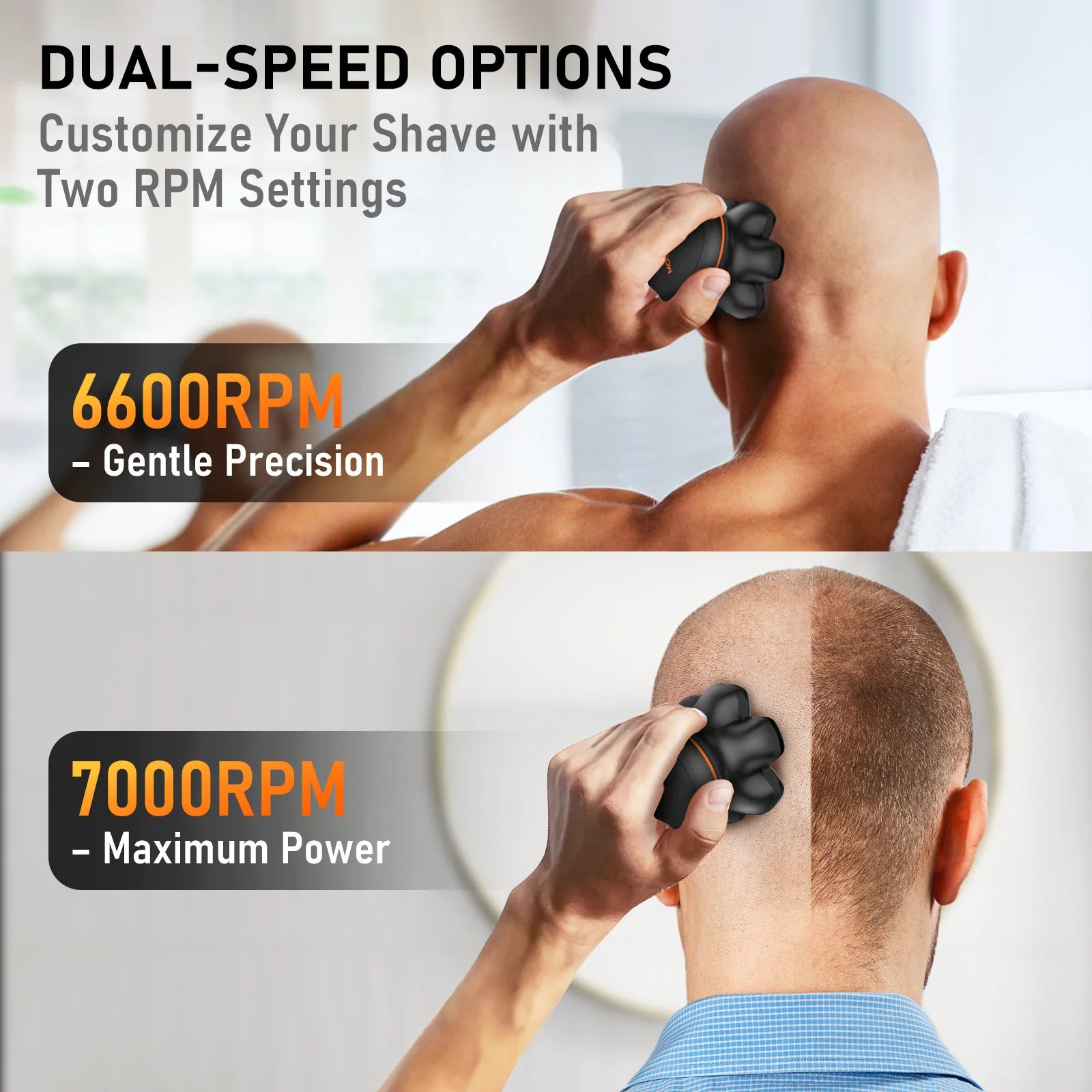 Electric Head Shaver & Magnetic Razor