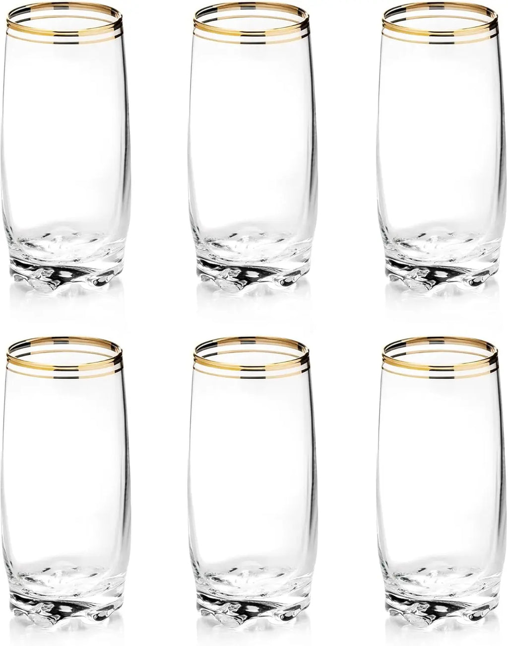 Gold Rim Elegant Drinking Glass -Set of 6