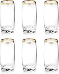 Gold Rim Elegant Drinking Glass -Set of 6