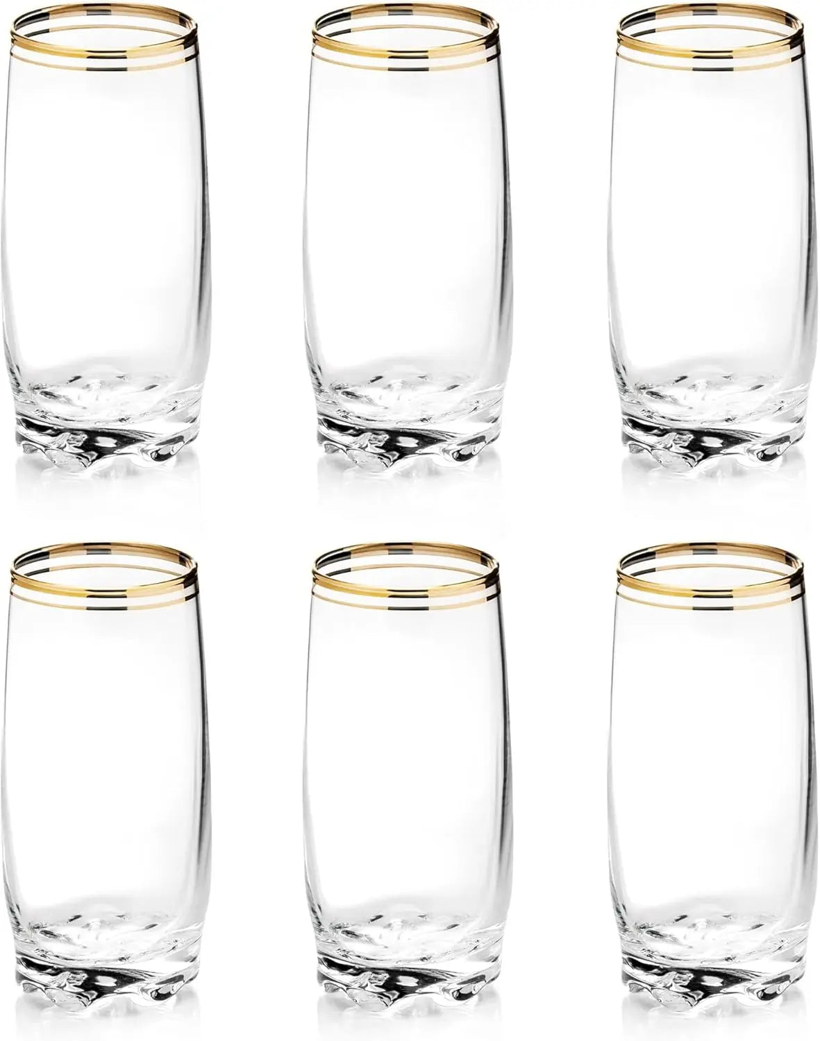 Gold Rim Elegant Drinking Glass -Set of 6