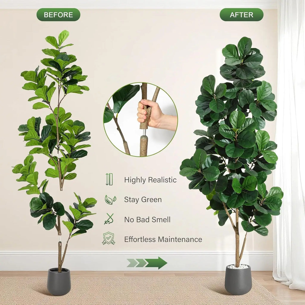 Fiddle Leaf Fig Tree Artificial w/Leaves