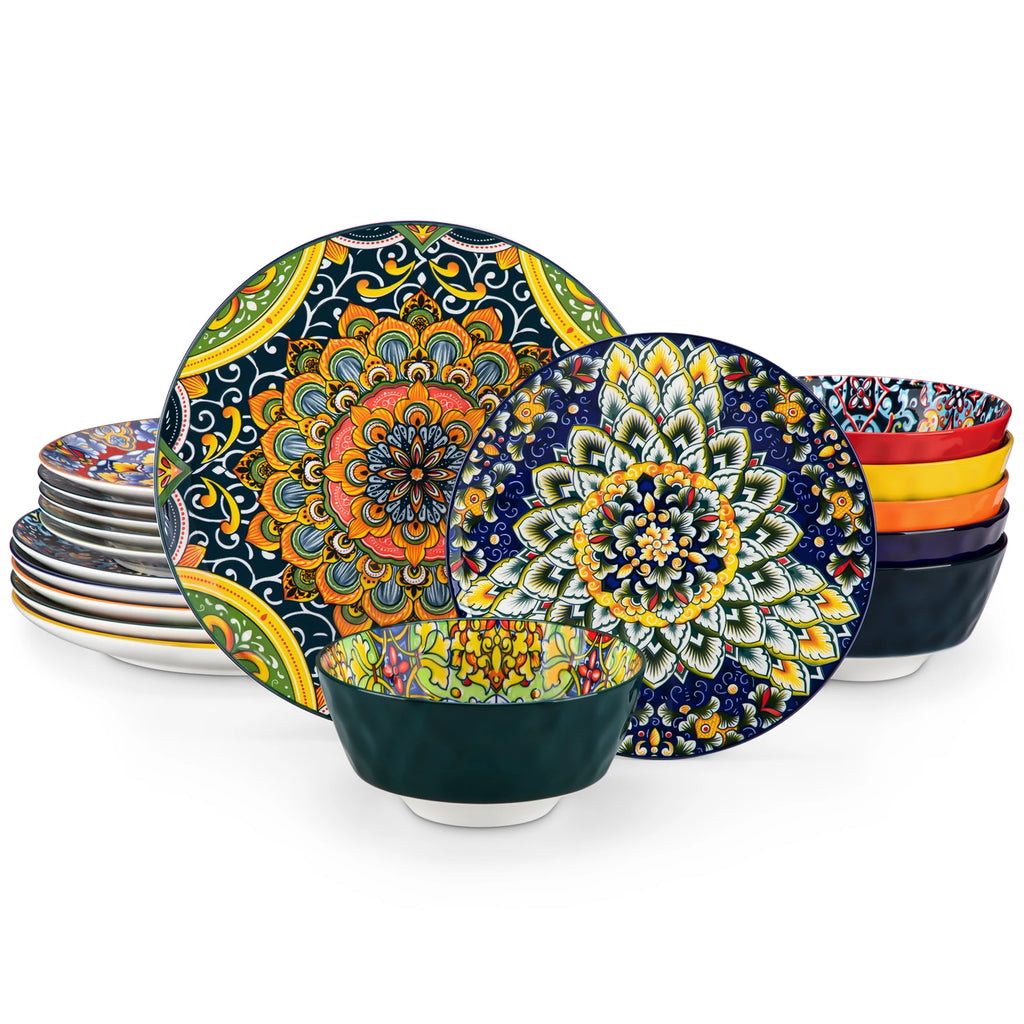 Bohemian Style Ceramic Dinnerware Set