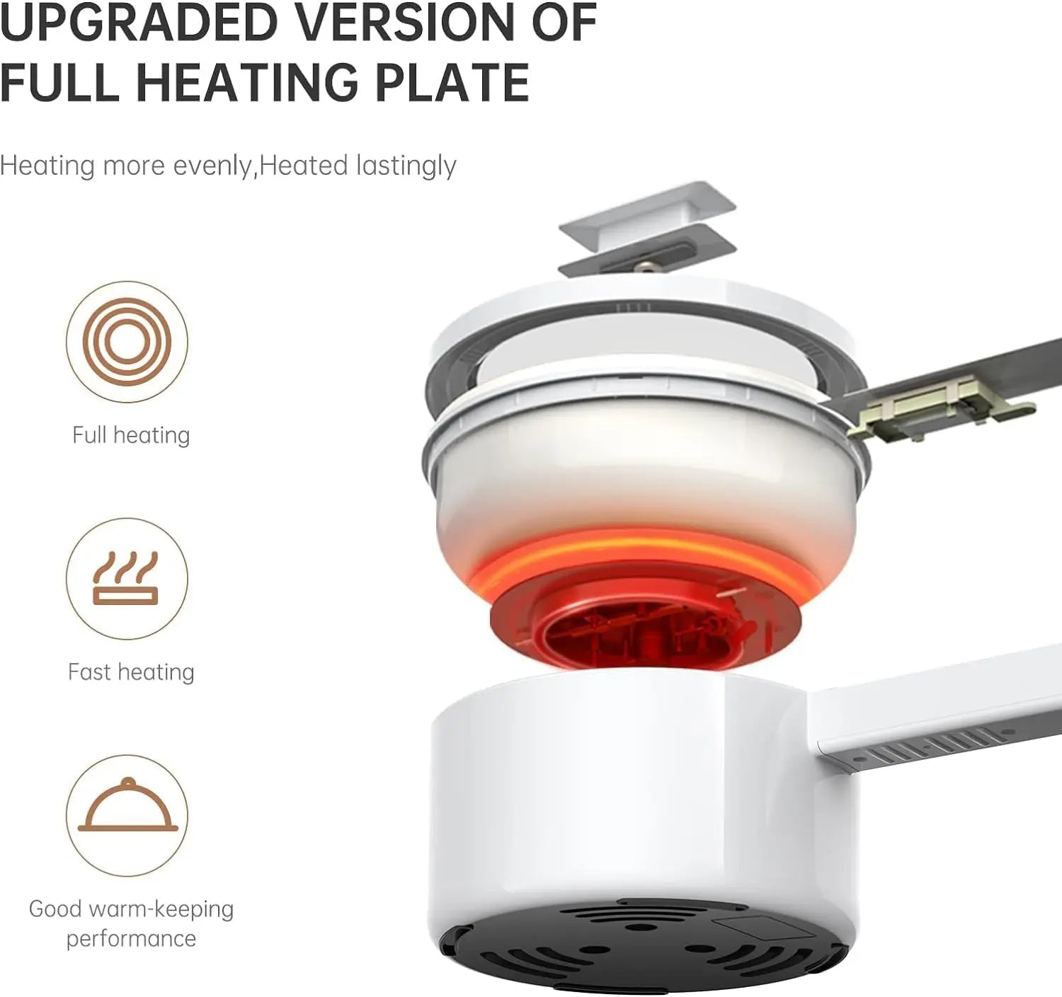 Mini Electric Hot Pot Ceramic Glaze Non-stick
