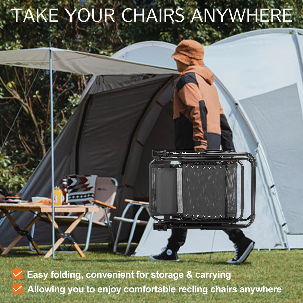 Zero Gravity Portable Recliners -Set of 2