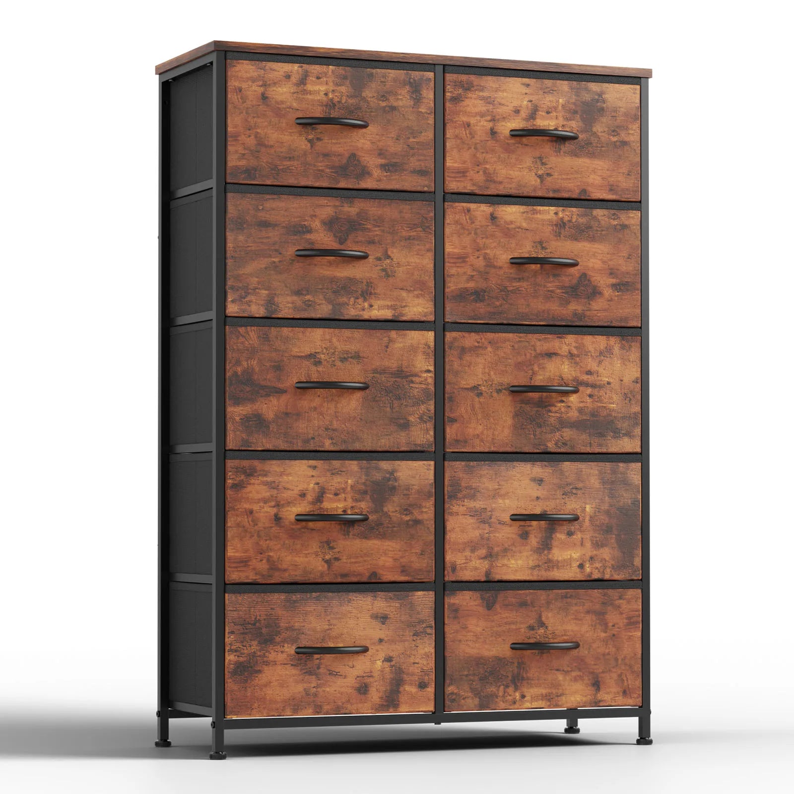 Storage Display Cabinet w/10 Fabric Drawers