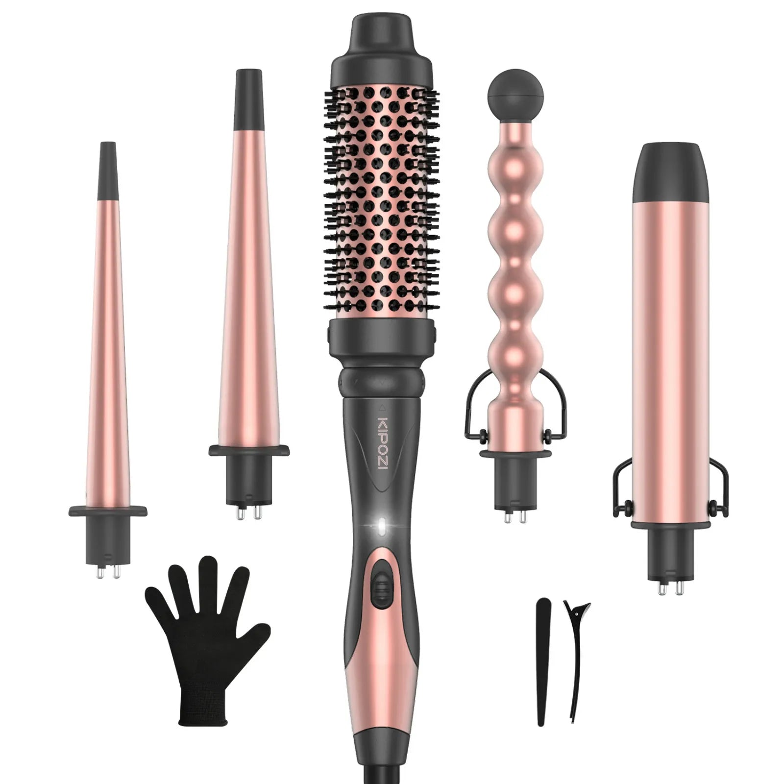 Professional Electric Ceramic Curling Iron w/5-in-1 Tools