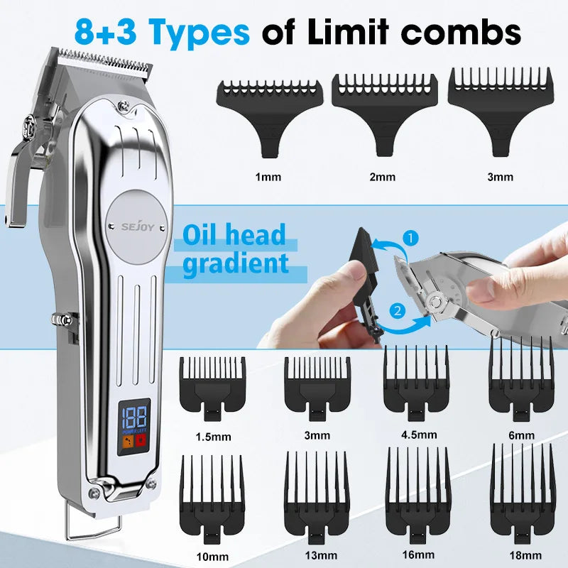 Professional Electric Hair Trimmer Combo Kits For Men