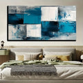 Blue & White Abstract  Wall Art