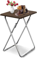 Walnut Portable Folding TV Tray Table