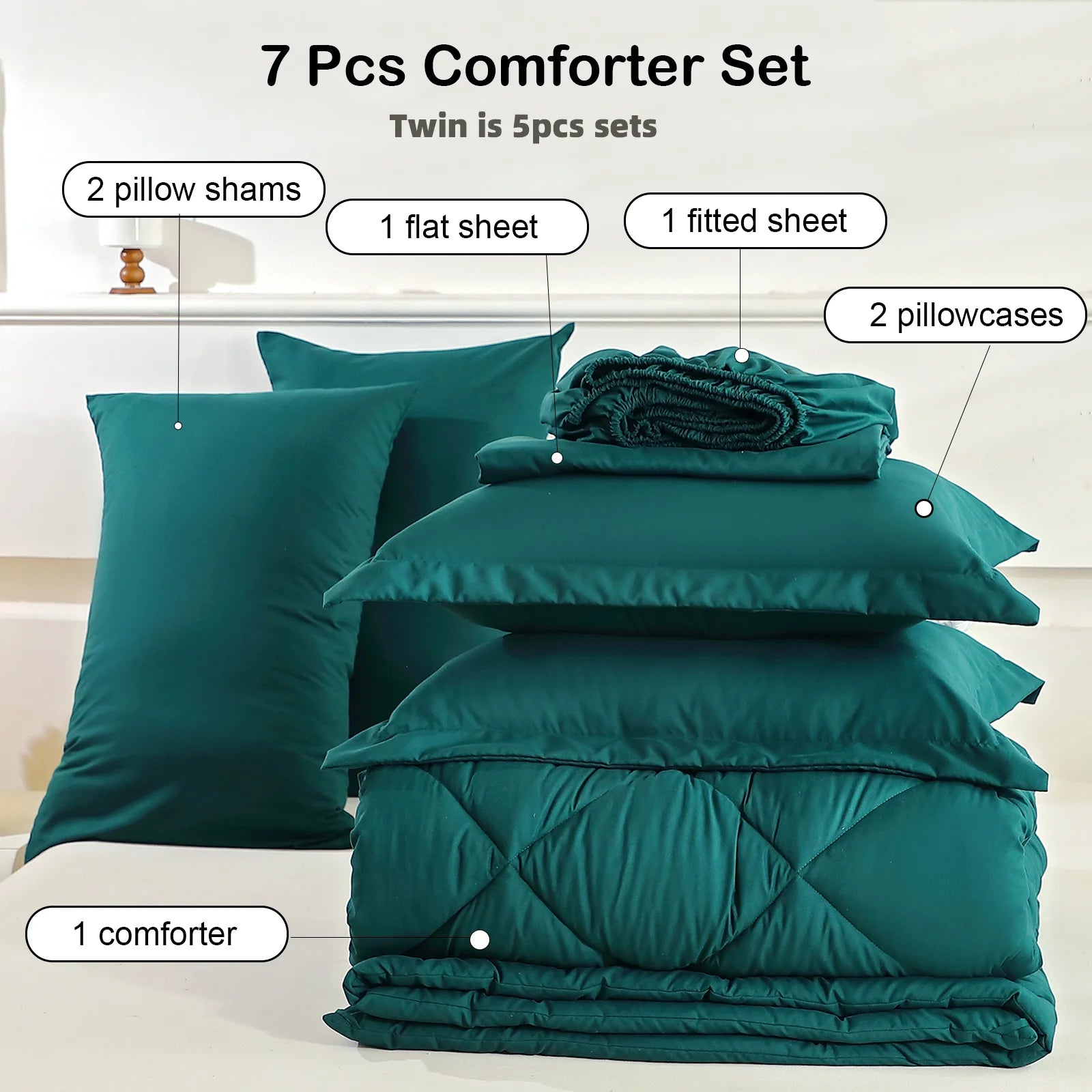 Sleeping Sets 5pcs/7pcs Bedding Sets with Comforter