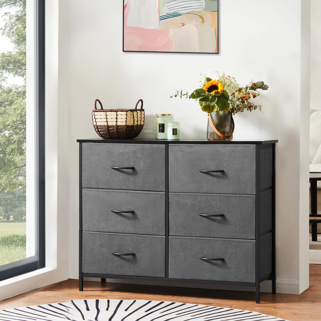 Fabric Cabinet with 6 Storage Drawers