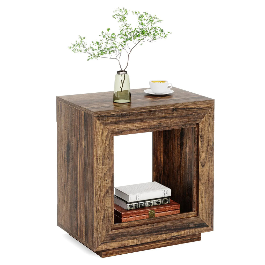 2 Tiered Side Table w/Storage Shelf
