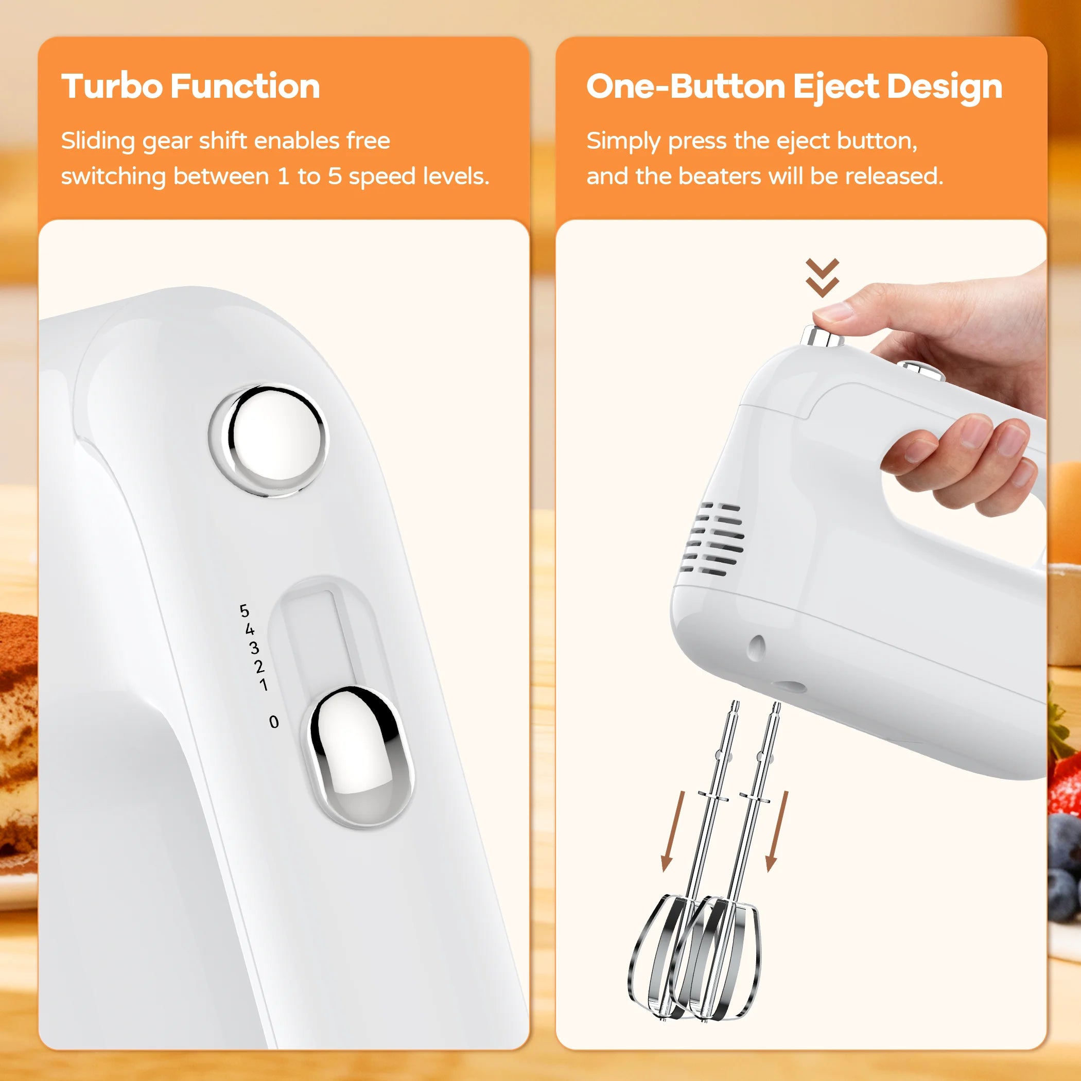 Electric Portable 5-Speed Handheld Mixer