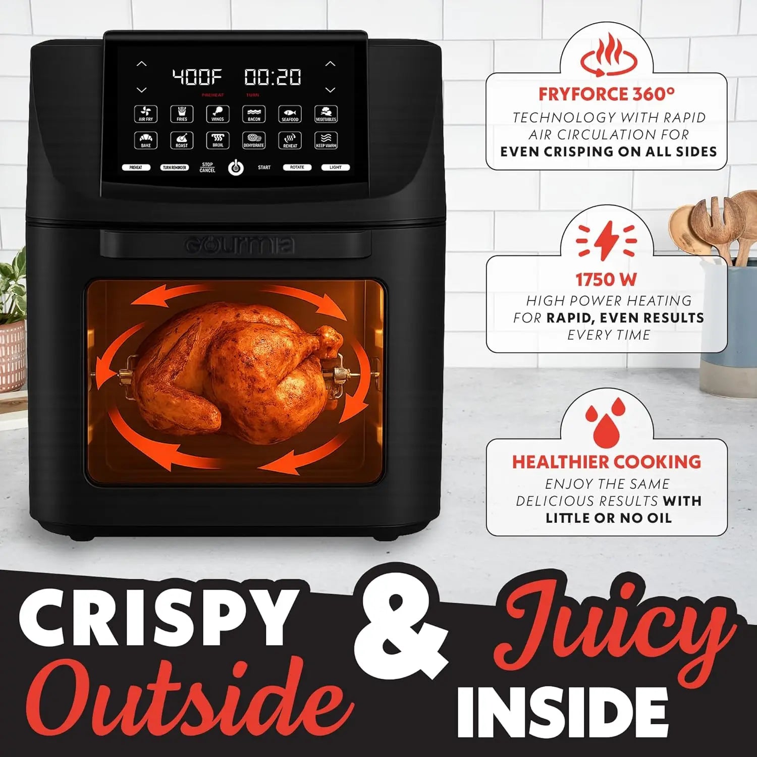 Air Fryer Oven with Rotisserie